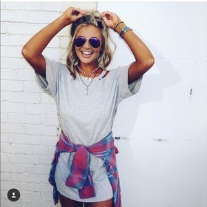 Grey distressed cold shoulder  dress
